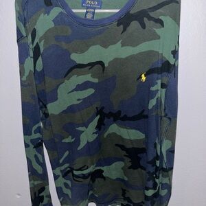 Polo by Ralph Lauren Camouflage Tee in Green and Blue